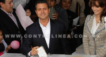 Enrique Peña Nieto emite su voto en Atlacomulco