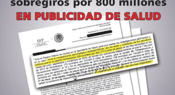 Acreditan sobregiros por 797 millones en publicidad de Salud