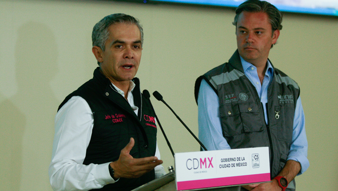 Miguel Ángel Mancera, Jefe de Gobierno, y Aurelio Nuño, secretario de Educación Pública