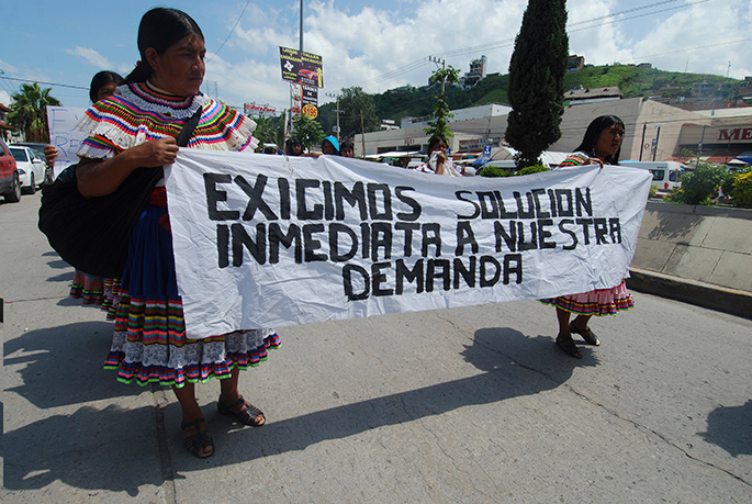 Integrantes del Concejo Indígena Popular de Guerrero