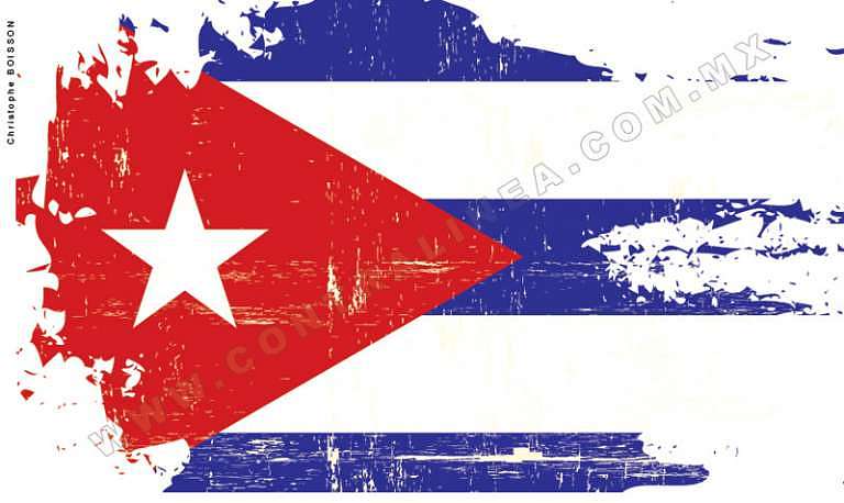 Bandera del país Cuba