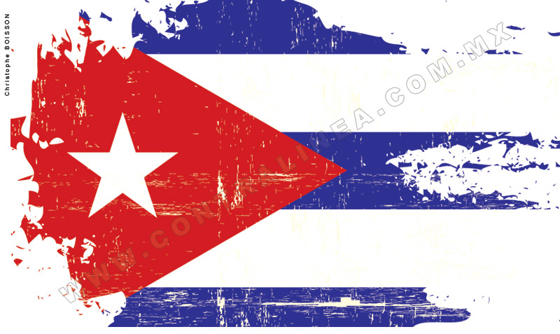 Bandera del país Cuba