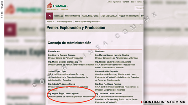 Lozada Aguilar podría reincorporarse este viernes 1 de marzo a Pemex Exploración