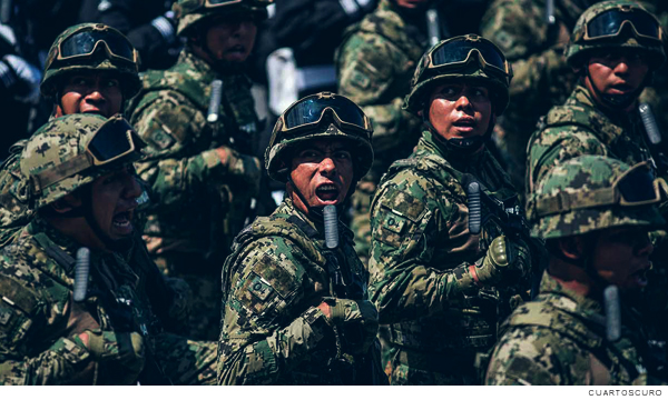 Fotografía de elementos de la Guardia Nacional