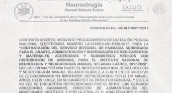 El contrato de la discordia en el Instituto Nacional de Neurología: SSG/LPN/011/2017