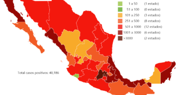 México acumula 40 mil 186 casos de Covid-19 y 4 mil 220 defunciones