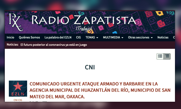 Congreso Nacional Indígena denuncia ataque armado en Huazantlán del Río, Oaxaca