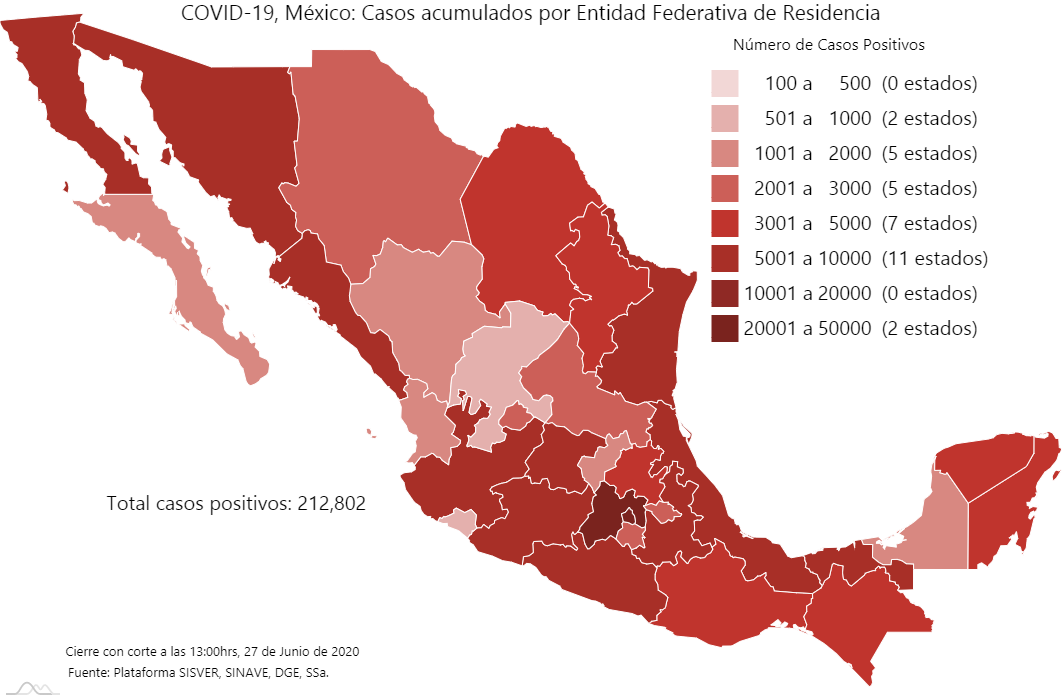 México registra 4 mil 410 casos confirmados de coronavirus y 602 fallecimientos, en las últimas 24 horas