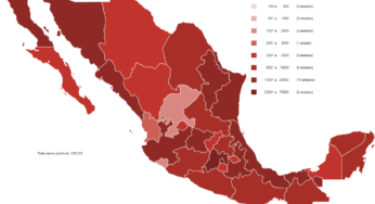 Entre ayer y hoy, 6 mil 19 confirmados y 790 muertes por Covid-19 en México