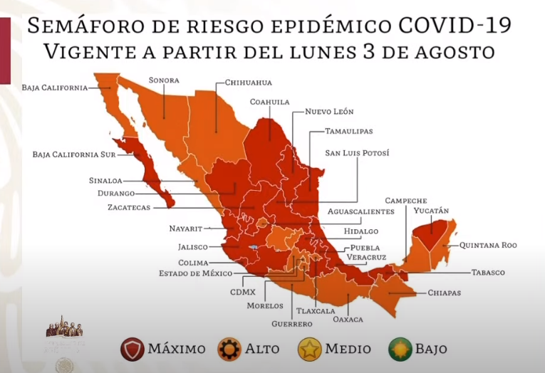 Semáforo de riesgo epidémico: mitad del país en rojo