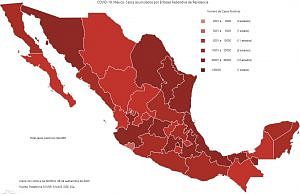 Mapa de casos Covid-19 en el país