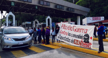 Caravana de comunidades de la Montaña llega a Chilpancingo; van a la Ciudad de México