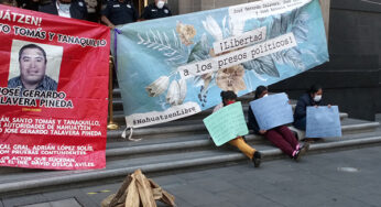 Pobladores de Nahuatzen protestan en SCJN para exigir liberación de concejales indígenas