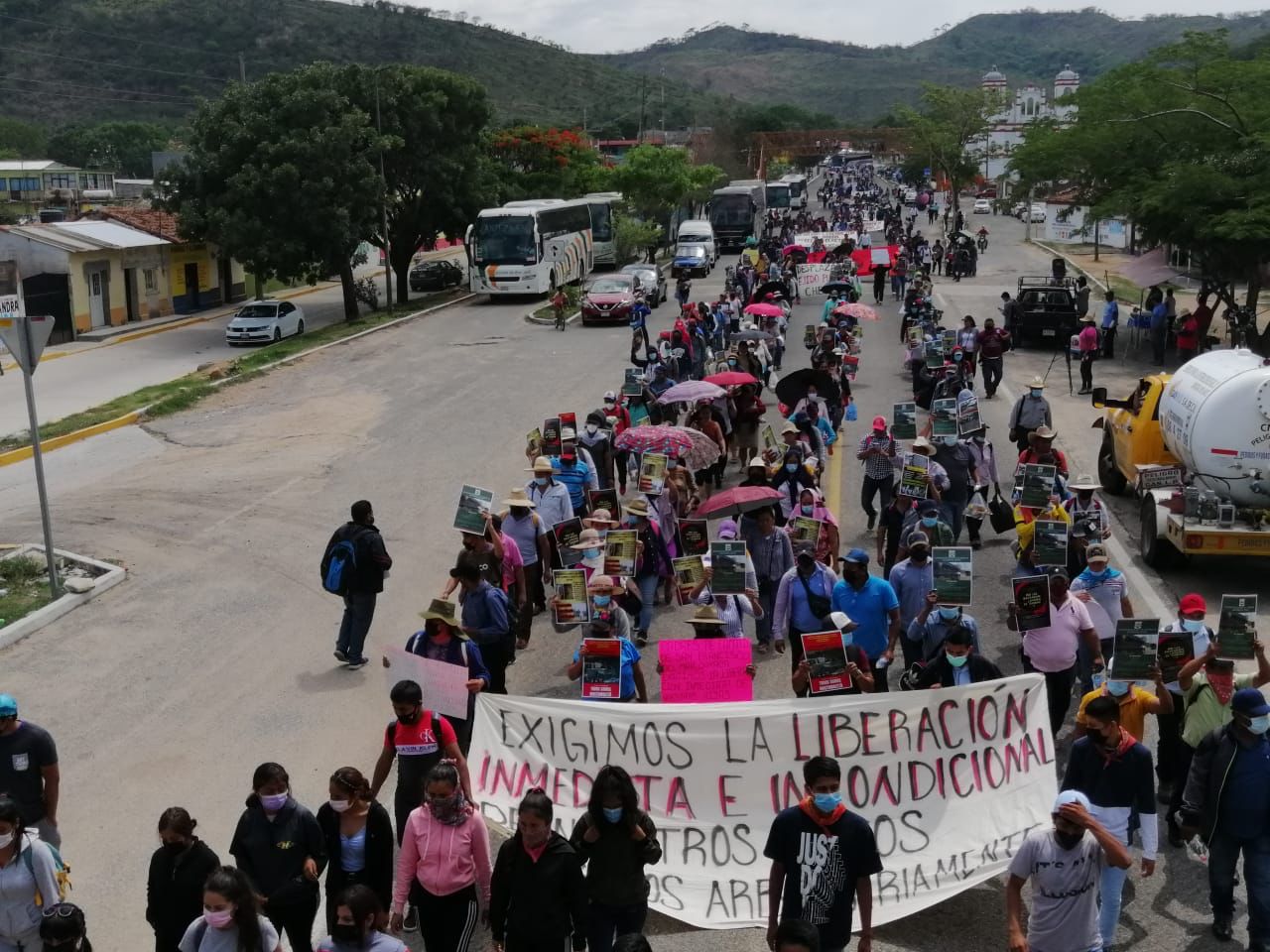 Manifestación de estudiantes normalistas rurales