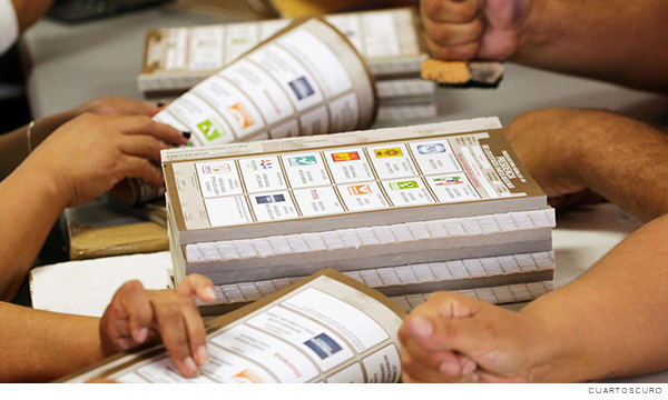 Boletas para el proceso electoral