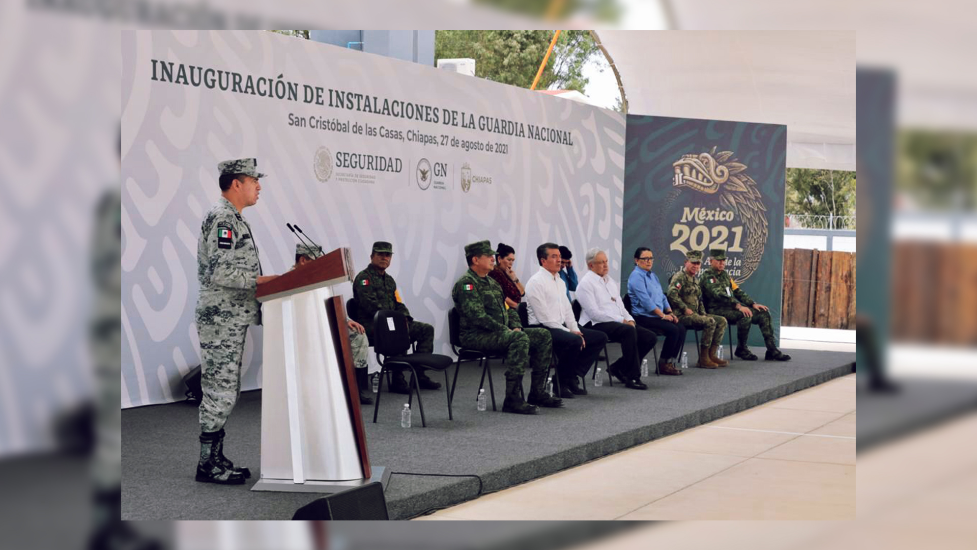 Andrés Manuel López Obrador inauguró el décimo cuartel en Chiapas de la Guardia Nacional