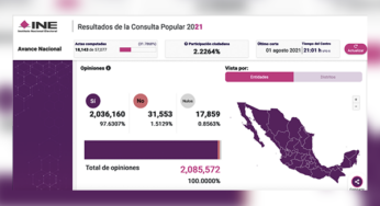 Predomina el “sí” en avance del cómputo de votos de la consulta popular