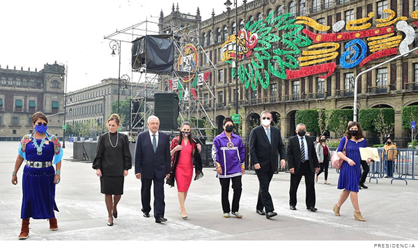 Ceremonia de conmemoración de la caída de Tenochtitlán