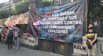 Protestan en Segob para exigir alto a la guerra paramilitar en Chiapas