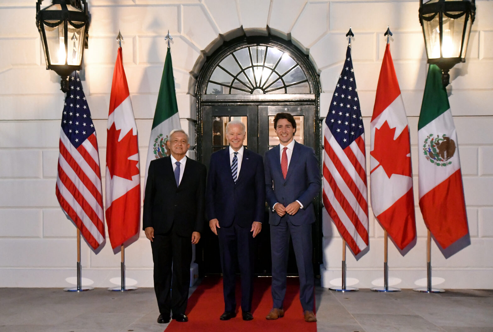 Presidente de México, Presidente de EU y Primer ministro de Canadá Justin Trudeau