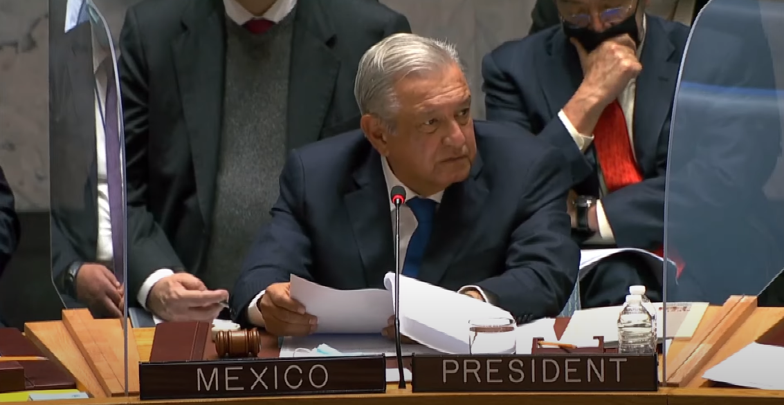 Presidente de México durante el Consejo de seguridad de la ONU