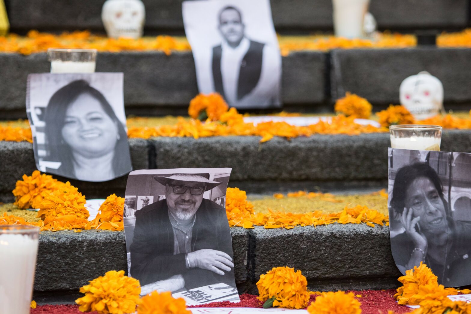 Fotos de periodistas asesinados en México