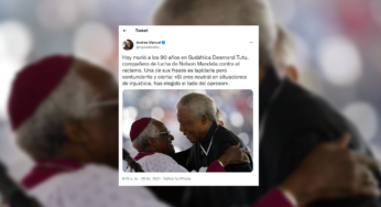 AMLO lamenta el fallecimiento de Desmond Tutu