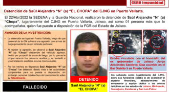 Murió el ‘Chopa’, del CJNG y presunto asesino de Aristóteles Sandoval