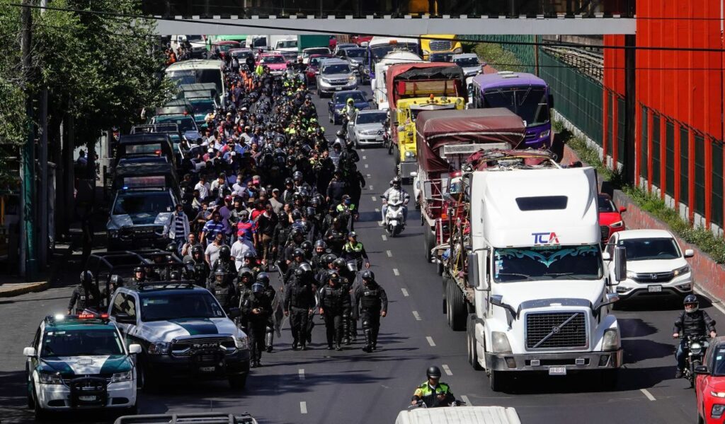 Bloqueos por manifestación de conductores de transporte público