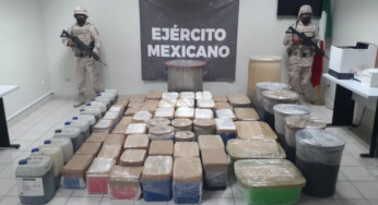 Sedena, GN y FGR aseguran 1.4 mil kilogramos de metanfetamina en Sonora