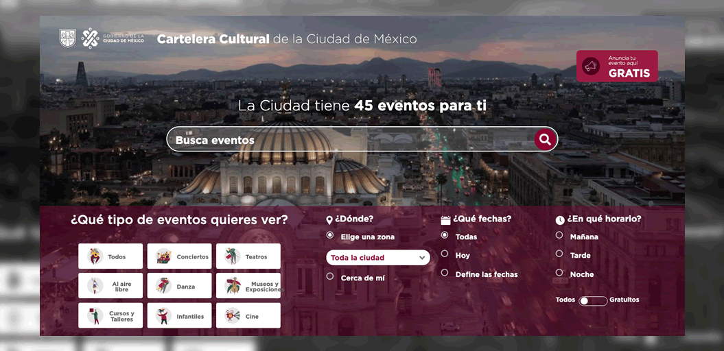 Cartelera Digital de la CDMX: agenda de eventos en tiempo real 