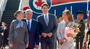 AMLO recibió al primer ministro de Canadá, Justin Trudeau, en el AIFA