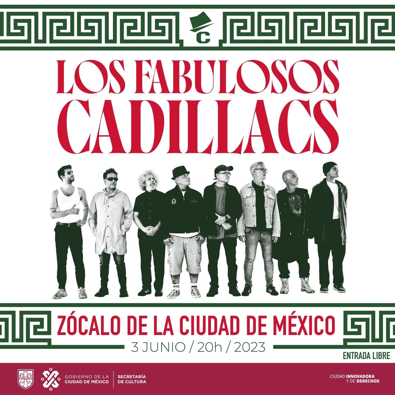 El próximo sábado 3 de junio se presentarán gratuitamente en el Zócalo de la Ciudad de México, la banda argentina Los Fabulosos Cadillacs.