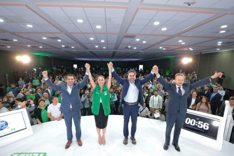 Apoya Partido Verde la candidatura presidencial de Sheinbaum. El secretario general del partido, Jesús Sesma, expresó su apoyo incondicional.