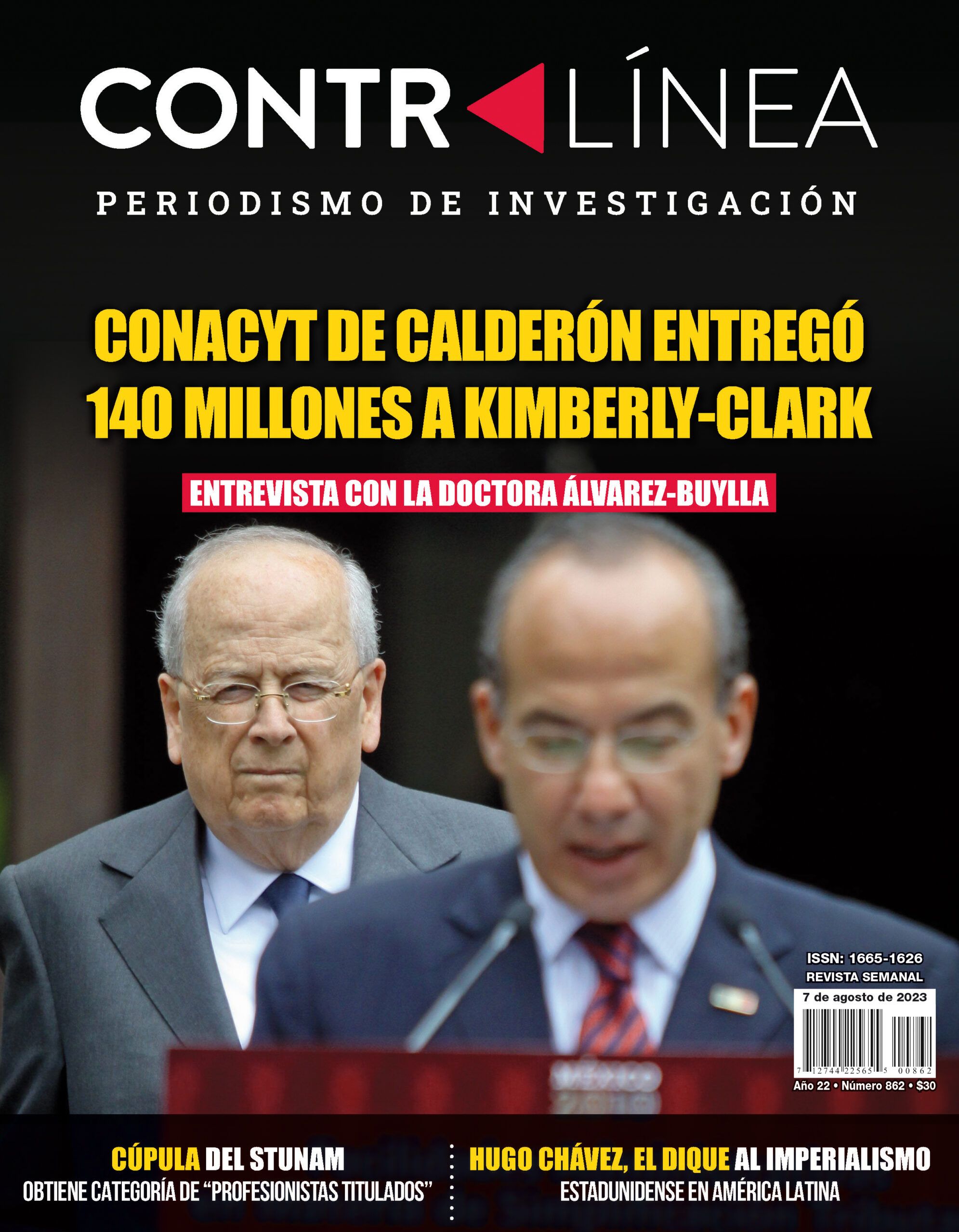 Una de las primeras acciones de Felipe Calderón como presidente de la República fue beneficiar a Kimberly Clark con recursos del Conacyt