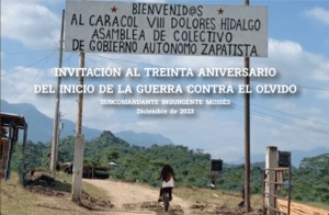 El EZLN anunció el programa de festejos por el 30 aniversario de la insurrección armada indígena del primero de enero de 1994