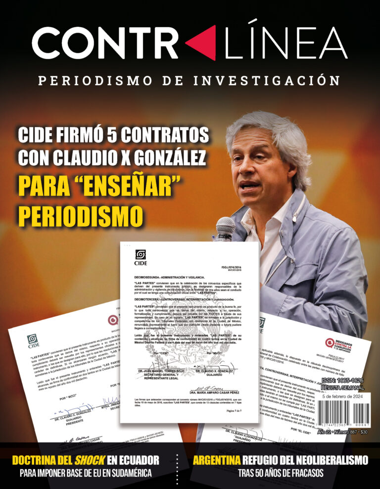 Contralínea 887-CIDE firmó al menos 5 convenios con Claudio X González para “entre 2016 y 2021 para "enseñar” periodismo