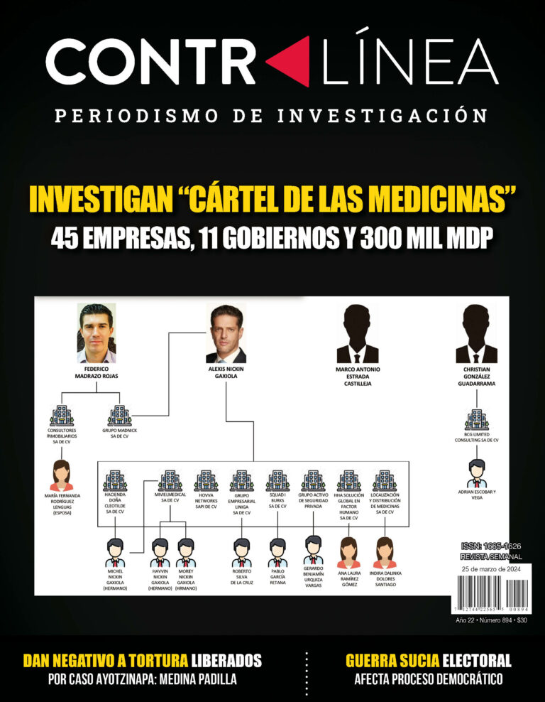 Contralínea 894 - 24 grupos empresariales con, al menos, 45 personas morales involucrados en el "Cártel de las medicinas"