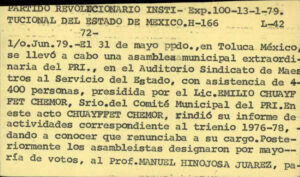 A unos años de comenzada su militancia, el poderoso político priísta Emilio Chuayffet Chemor ya era espiado por la DFS