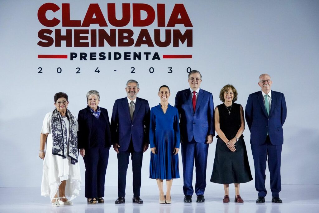 Ebrard, Rosaura Ruiz, De la Fuente, Alicia Bárcena, Berdegué y Godoy, en el gabinete de Sheinbaum