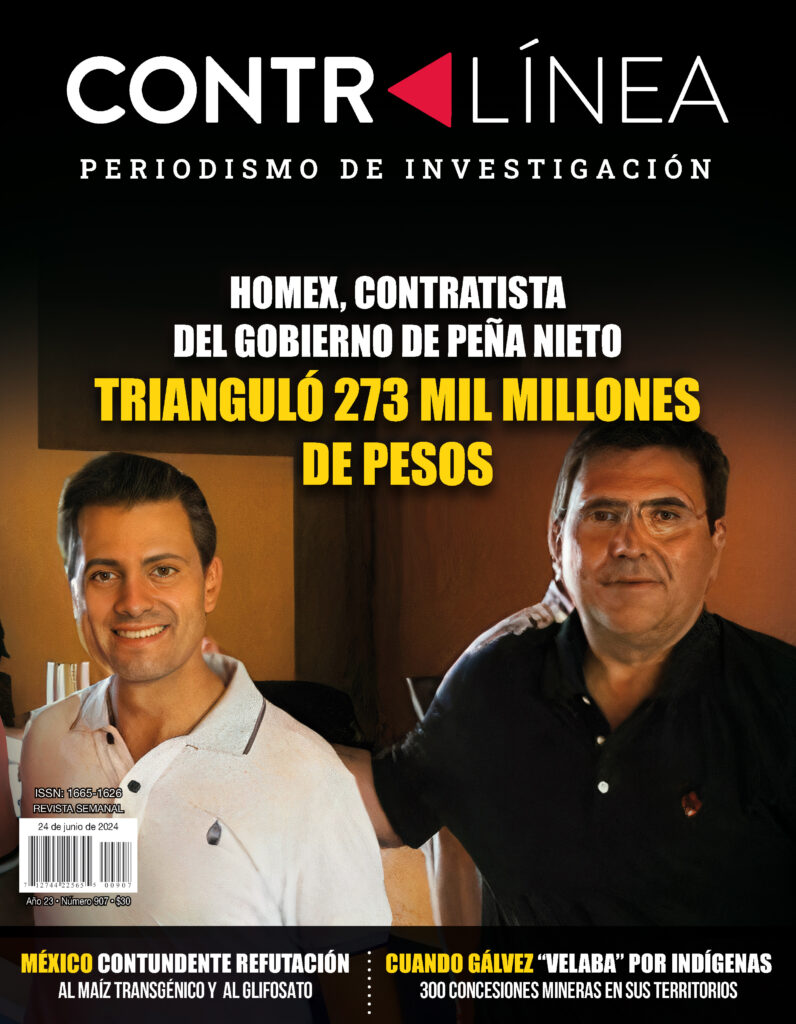 Contralínea 907 - Contratista del gobierno de Peña Nieto transfirió millones a la madre y a hermanos del expresidente