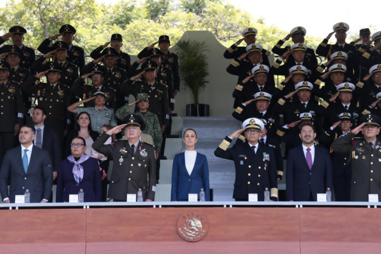 La presidenta Claudia Sheinbaum Pardo asumió la Comandancia Suprema de las Fuerzas Armadas, reconocida por la Sedena.