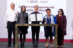 La presidenta, Claudia Sheinbaum Pardo envía leyes secundarias para fortalecer a Pemex y CFE como empresas públicas del Estado.